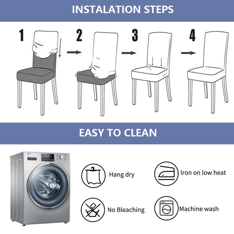 The Holiday Aisle® Box Cushion Dining Chair Slipcover Wayfair Canada